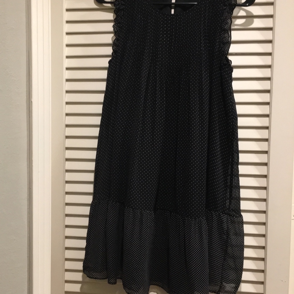 Joie Polka Dot Ruffle Dress XS 100% Silk